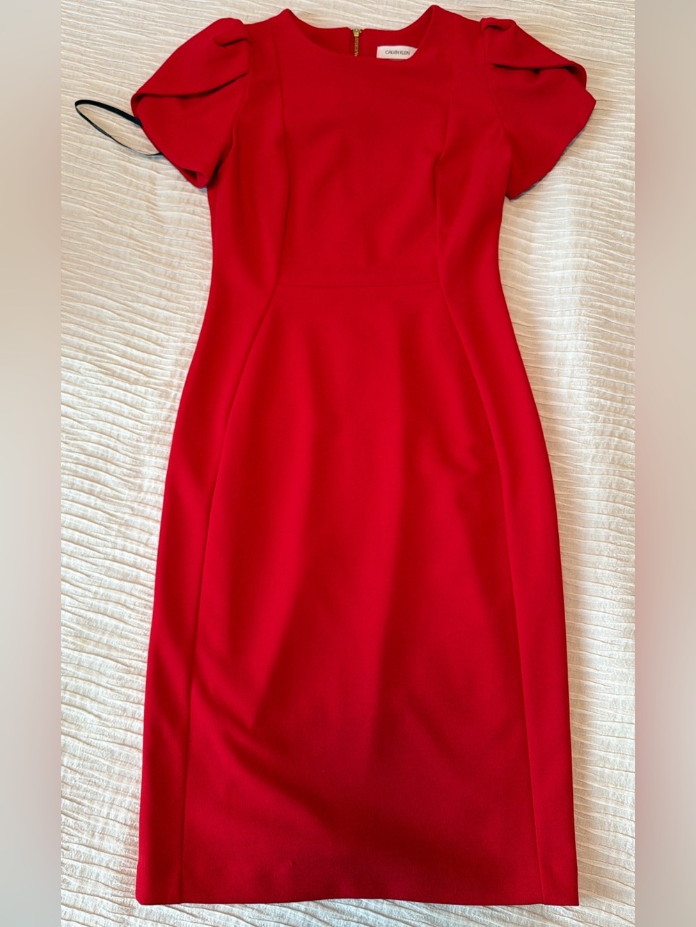 Calvin Klein Red Midi Sheath Dress